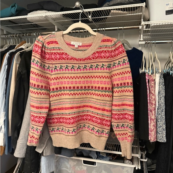 J. Crew Sweaters - J. Crew Cherry Fair Isle Sweater